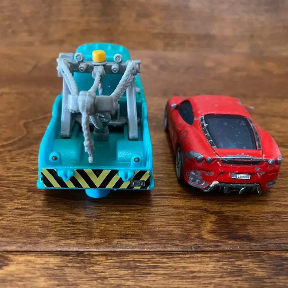 DISNEY Pixar Cars Michael Schumacher Ferrari F430 Red Diecast Blue Mater Lot
